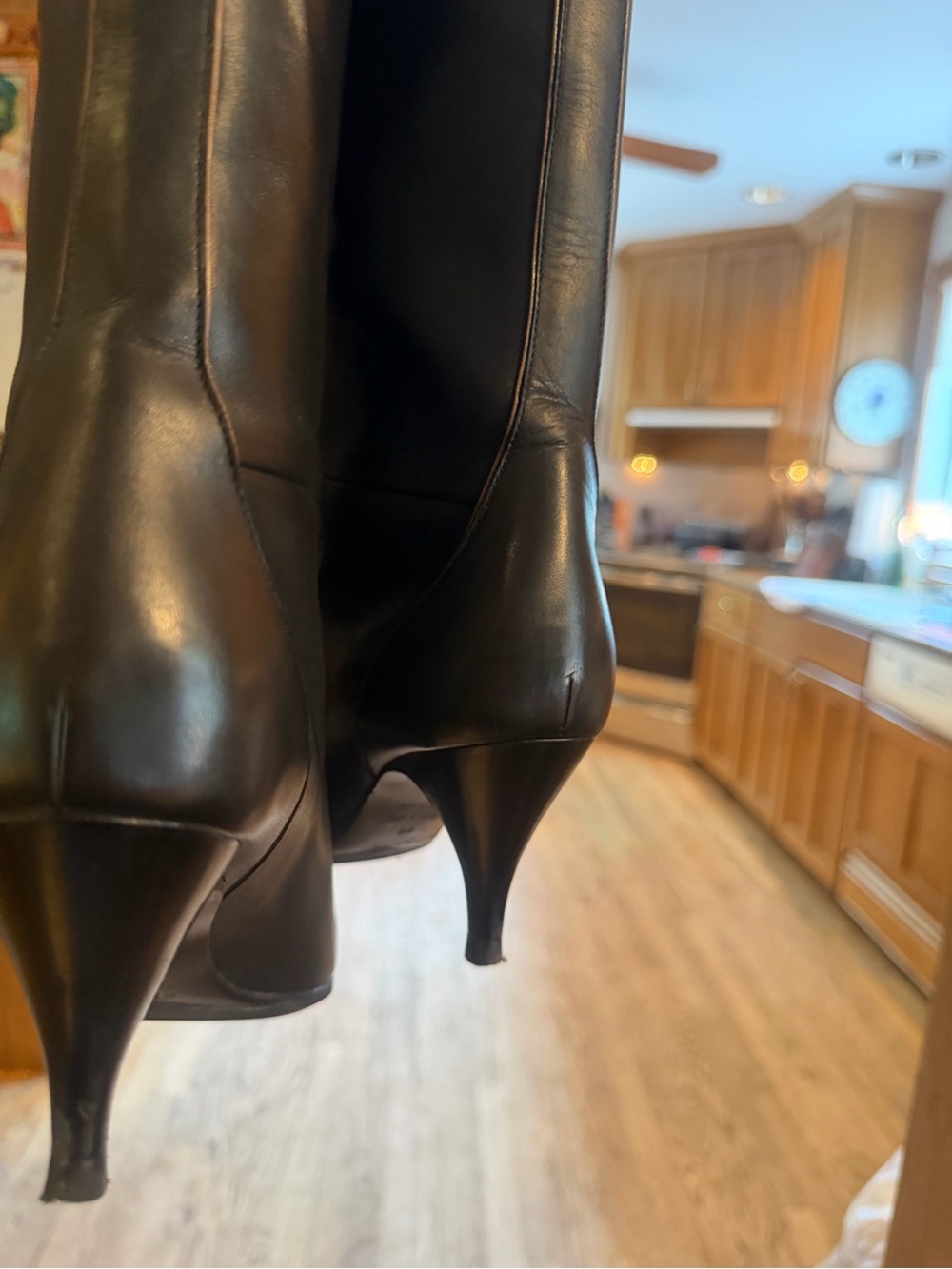 HERMES Black Pull On Knee-High Boots - Classic Women’s Boot US 8 - Picture 11 of 16